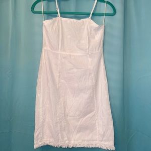 White fitted mini dress